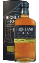 Highland Park. Single Malt Scotch Wiskey 15 year old (+ gift tube)