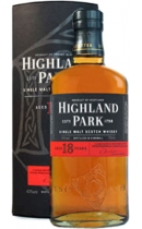 Highland Park. Single Malt Scotch Wiskey 18 year old (+ gift tube)